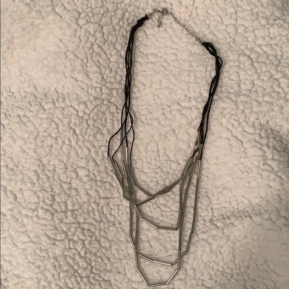 Silver Macaroni Necklace